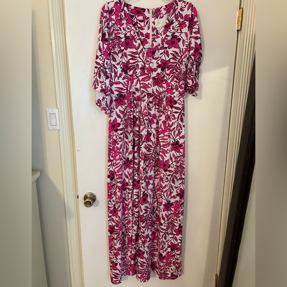 Lilly Pulitzer Pink Floral Maxi Dress